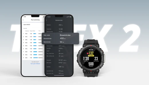 Плавайте умнее с обновлением Amazfit T-Rex 2 OTA 3