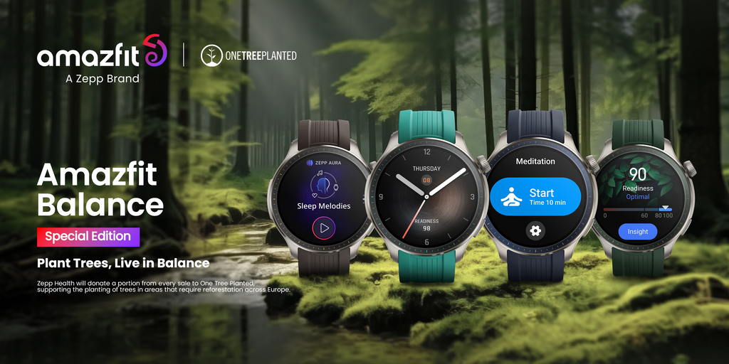 AMAZFIT LAUNCHES NEW SPECIAL EDITIONS OF AMAZFIT BALANCE, AND PARTNERS WITH NON-PROFIT ONE TREE PLANTED TO SUPPORT REFORESTATION PROJECTS IN EUROPE